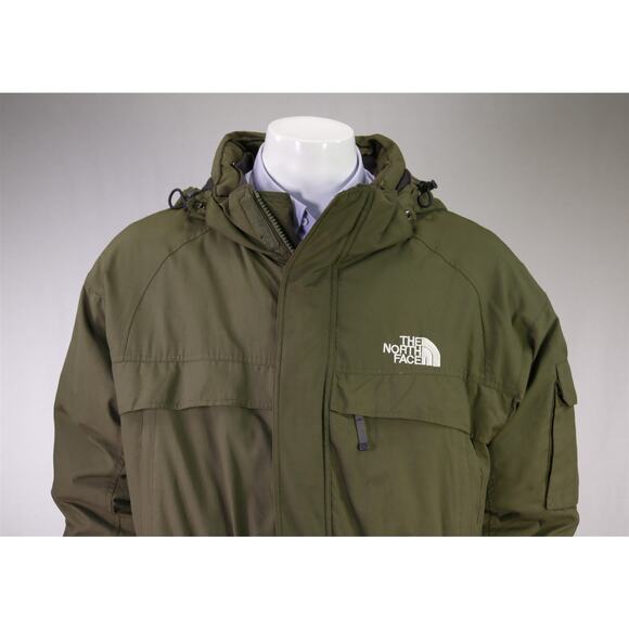 North Face Men's Green Parka Down Puffer Jacket Hyvent Hooded XL - Picture 3 of 9